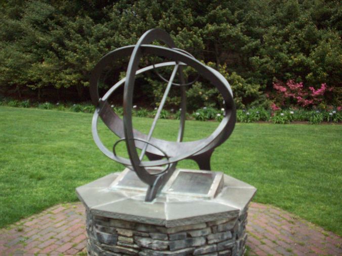 A sundial in the Donald Marvin Daylily Garden